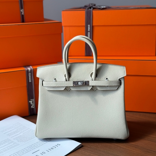 【エルメス HERMES】バーキン25 クレ (10)  トゴ シルバー金具（100％手縫）